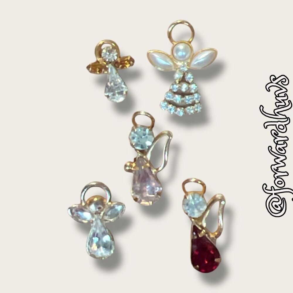 Bundle Sale 3 for $15 | Angel Pin Set – Four with Butterfly Backings - One With